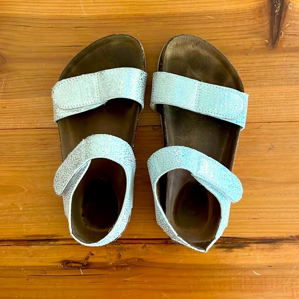 Wonder Nation girls size toddler 9 metallic silver‎ sandals